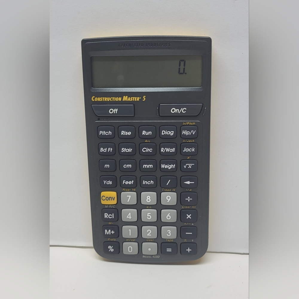 Construction Master 5 Calculator. Works Great  Exactly as seen on photos no box